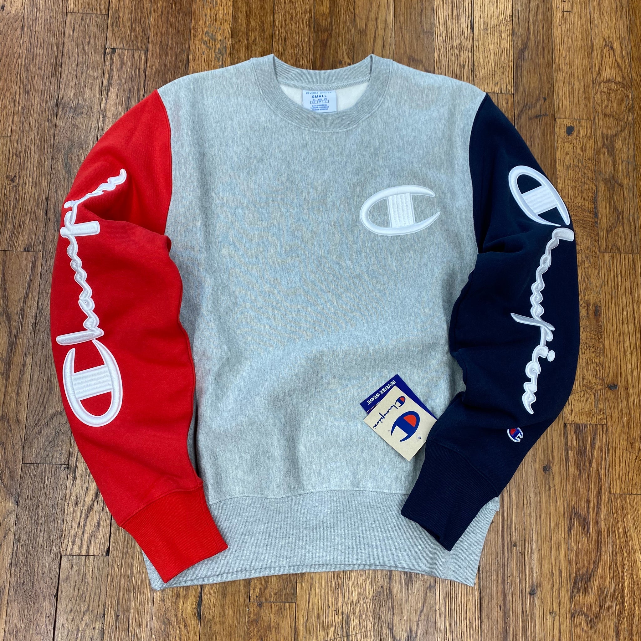 champion colorblock crewneck