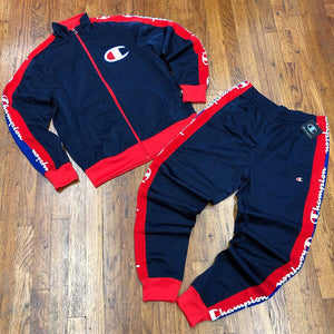 navy champion tracksuit