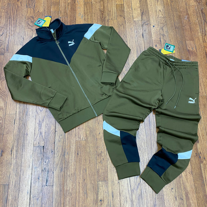 dark green puma tracksuit