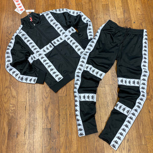 black kappa tracksuit mens