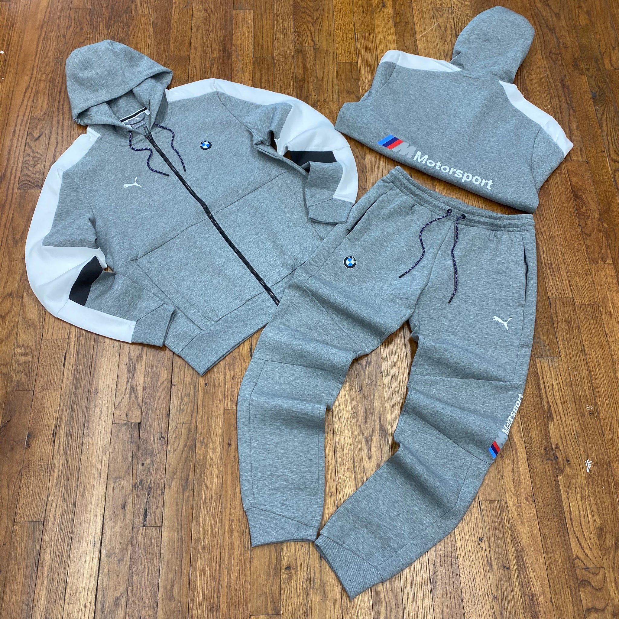 bmw sweatsuit grey