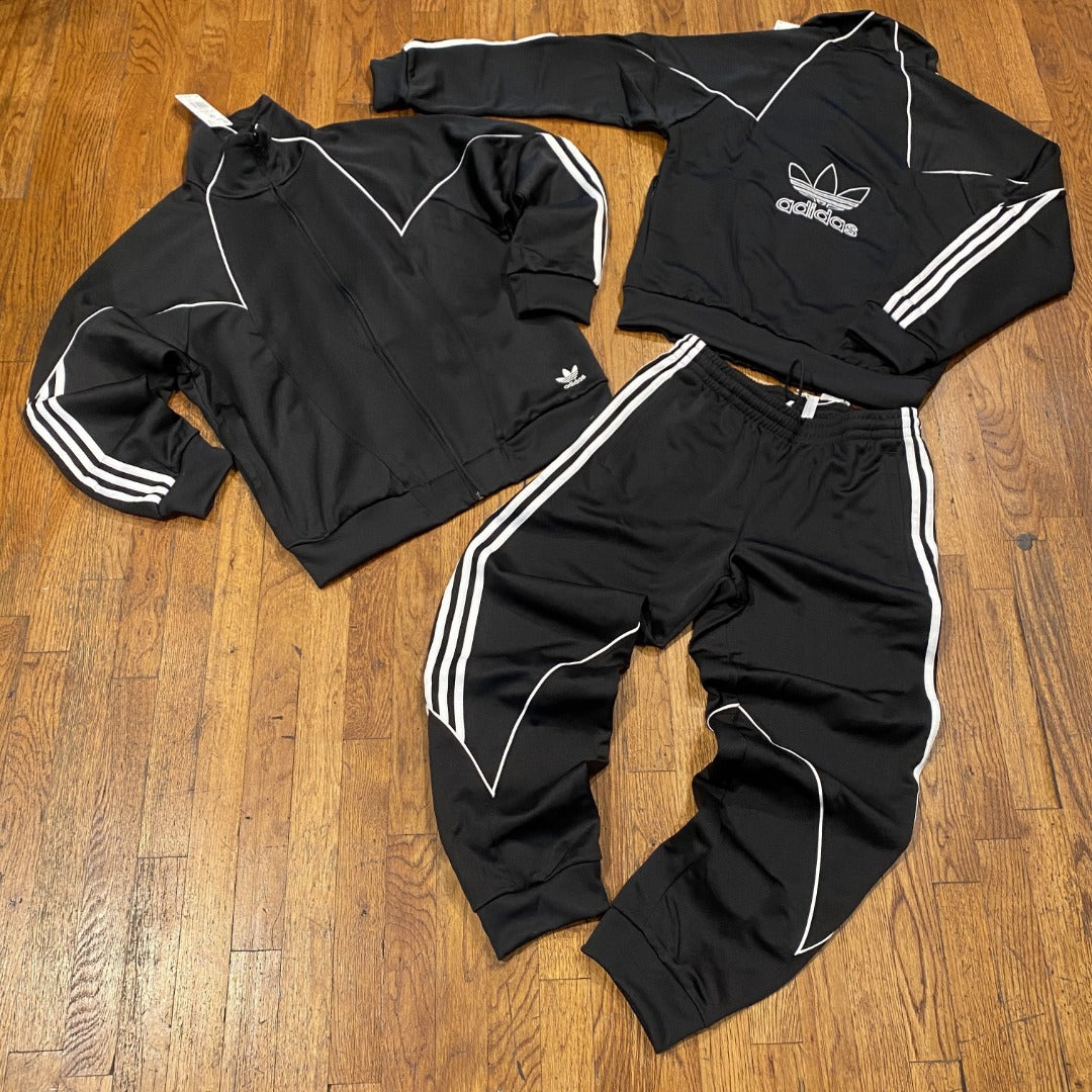 adidas poly tracksuit mens