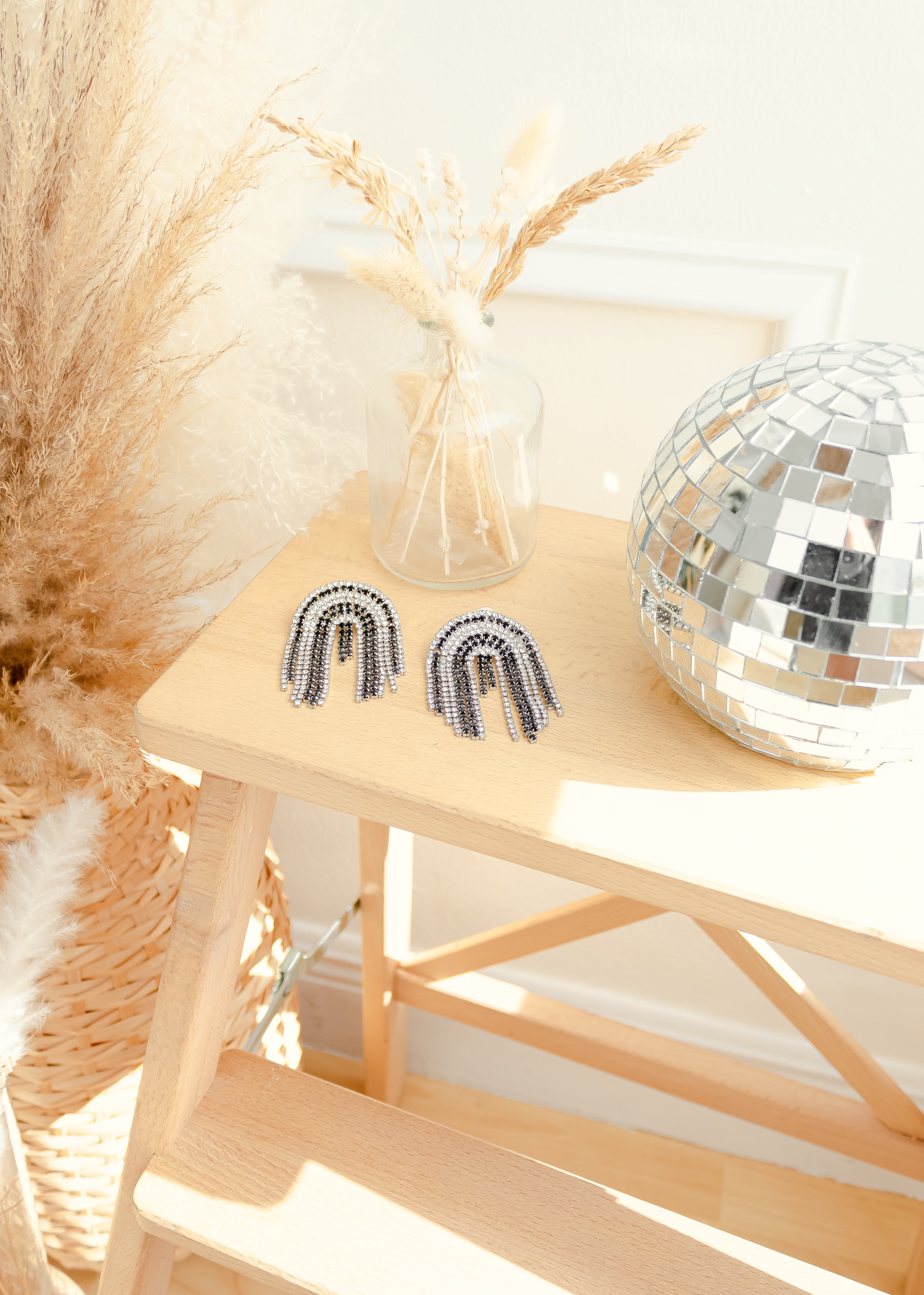 Starlight Arch Rhinestone Earrings - The Wanderlust Bazaar product image