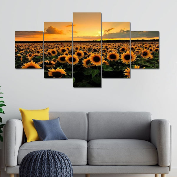 Sunflower Field Wall Art | NicheCanvas