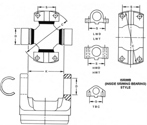 Inside Snap Ring / Wing Bearing U-Joint