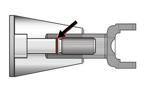 Transmission Output shaft with O-Ring