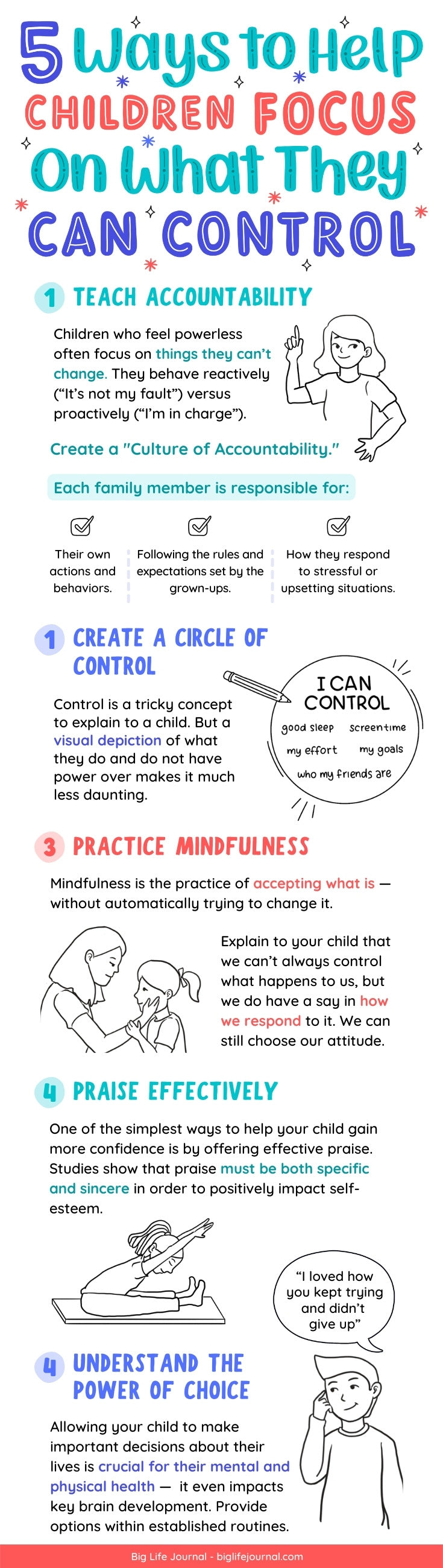 5 Ways to help children focus on what they can control