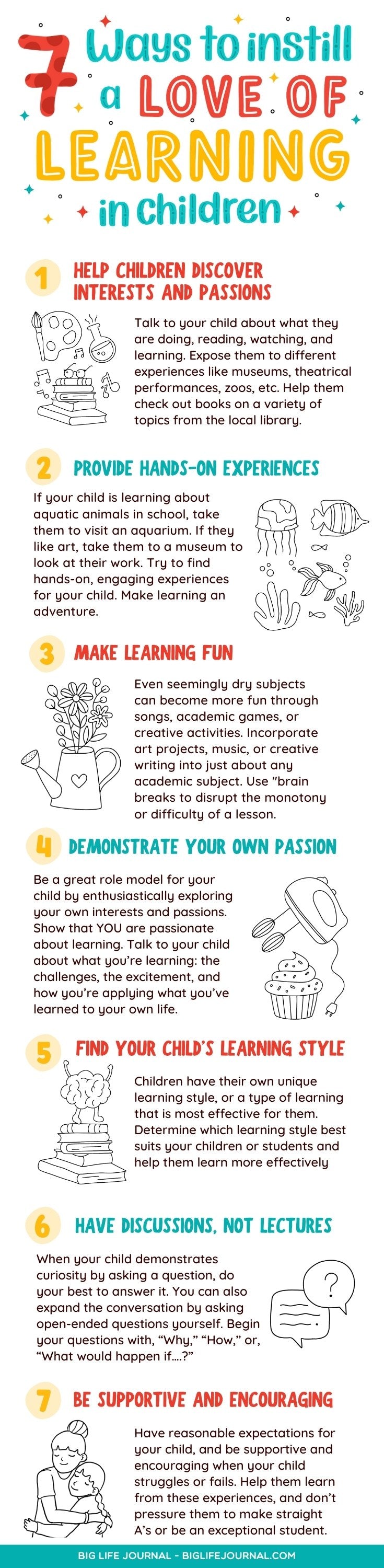 7 Ways to Instill A Love of Learning in Children