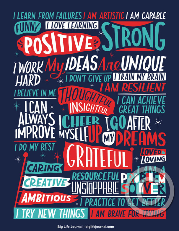 Positive Affirmations Poster (hardcopy)