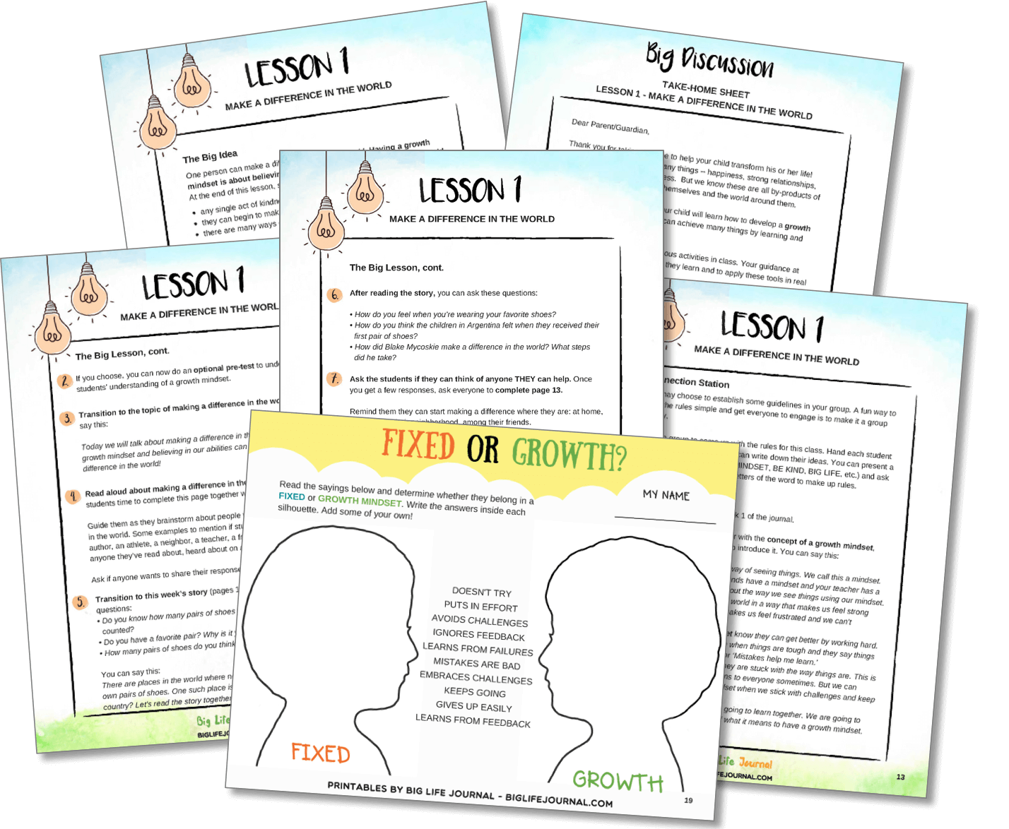 Lesson Plans Pdf Ages 7 10 Big Life Journal