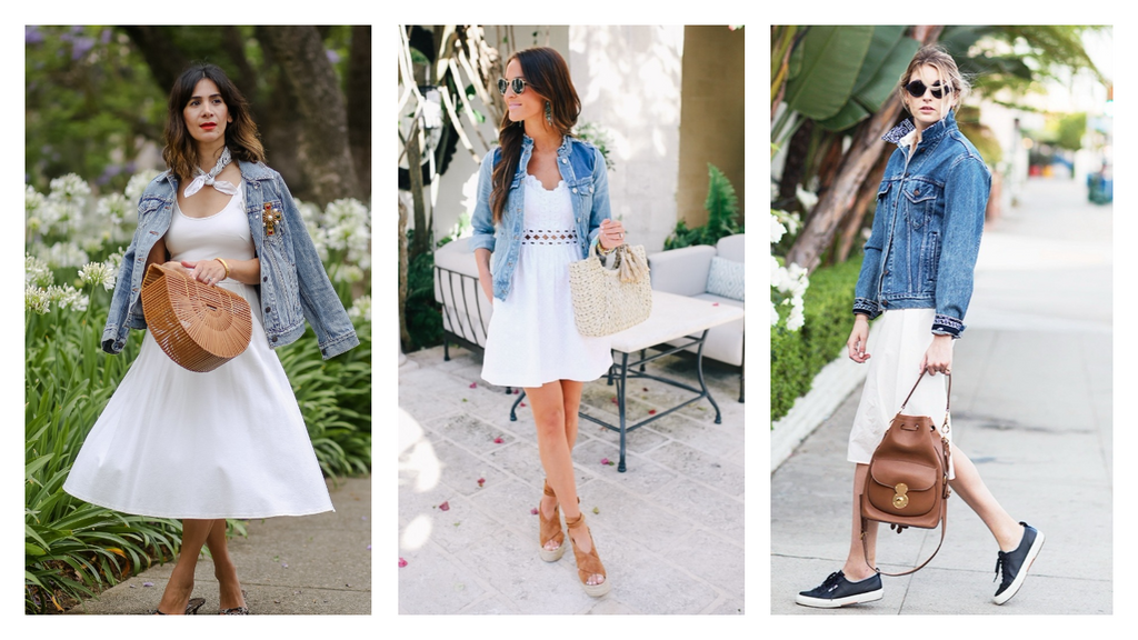 summer dress with jean jacket