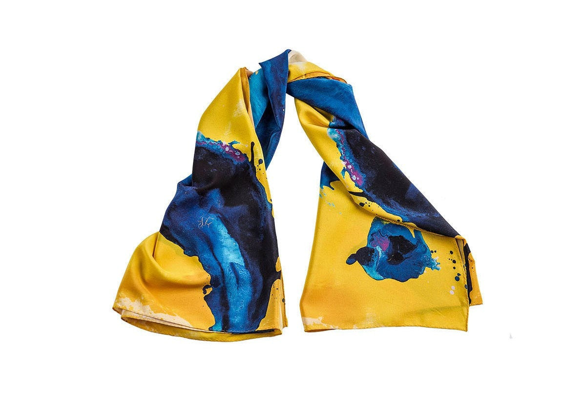 yellow silk scarf