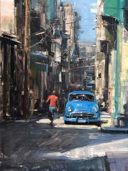 Bryan Mark Taylor. Havana Classic (2017) 24 x 18 in. Oil on panel.