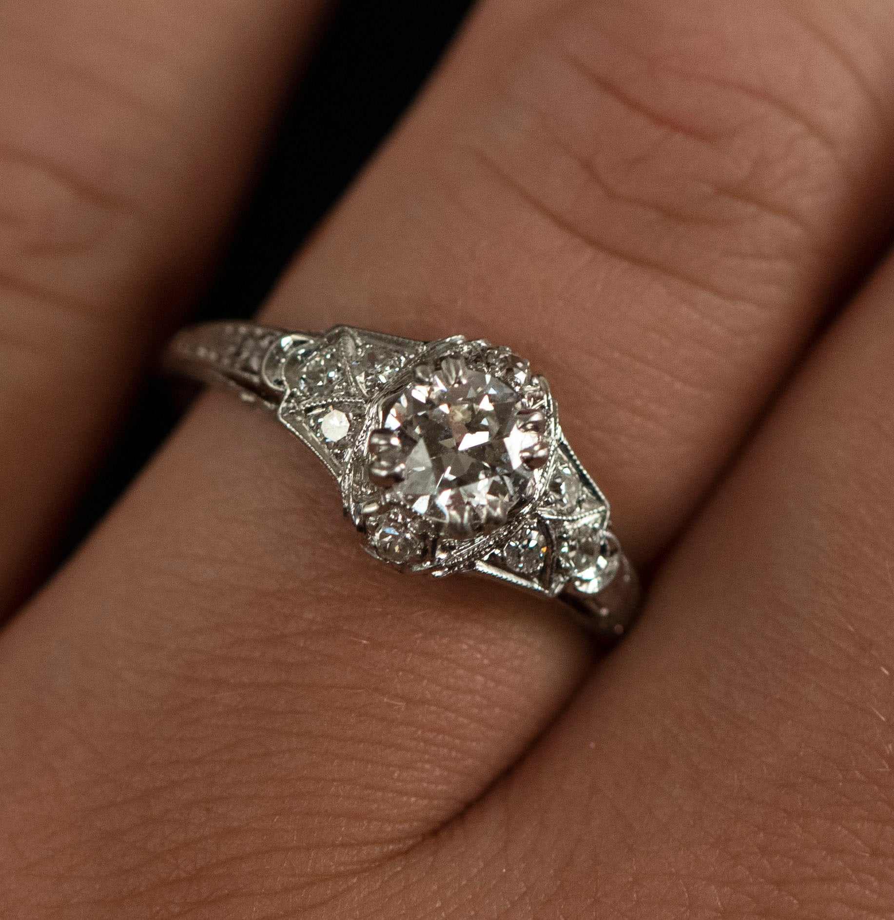 Edwardian Platinum Diamond Ring