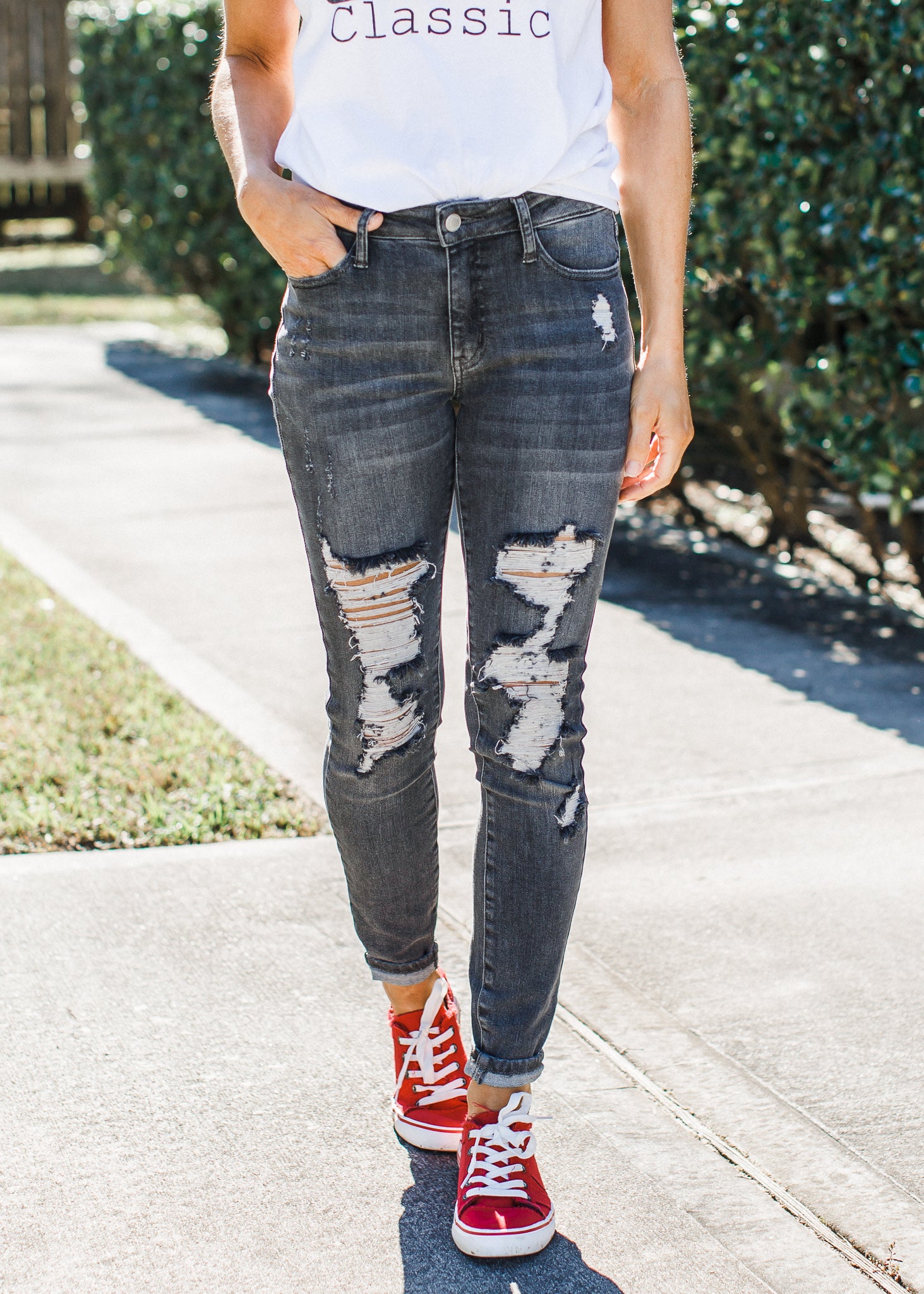 charcoal wash jeans