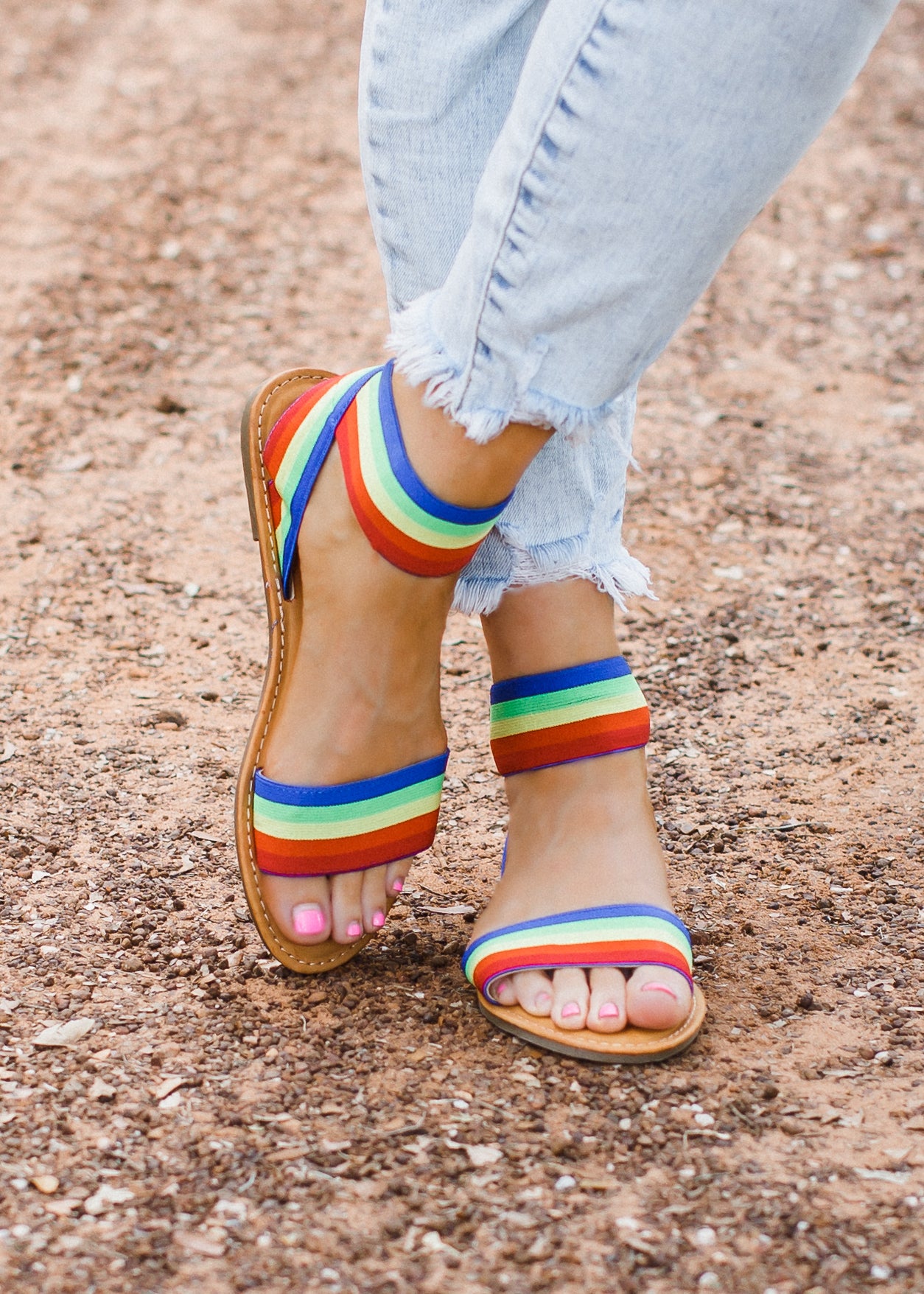 rainbow sandals