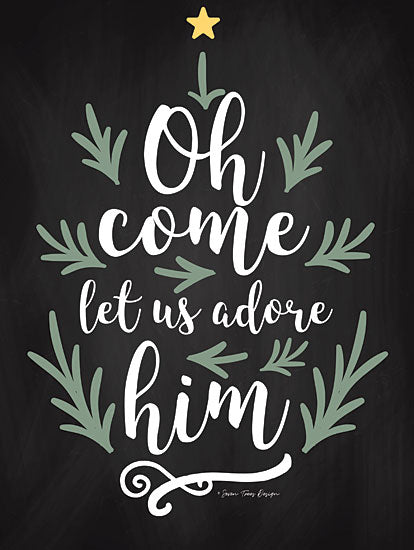 Oh come let us adore Him chalkboard art