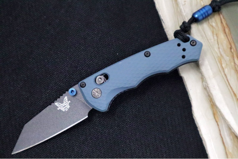 Benchmade 290BK Full Immunity Custom - Cobalt Black Cerakote Finish / CPM-M4 Steel / Wharncliffe Blade / Cold War Grey Cerakoted Aluminum Handle