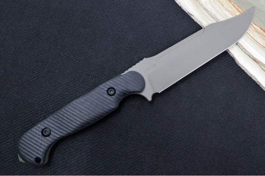 Benchmade SOCP Fixed Blade Knife (185SBK)- CPM-3V Cobalt Black Cerakote  Dagger Partially Serrated Blade, Black Peel Ply G-10 Handle