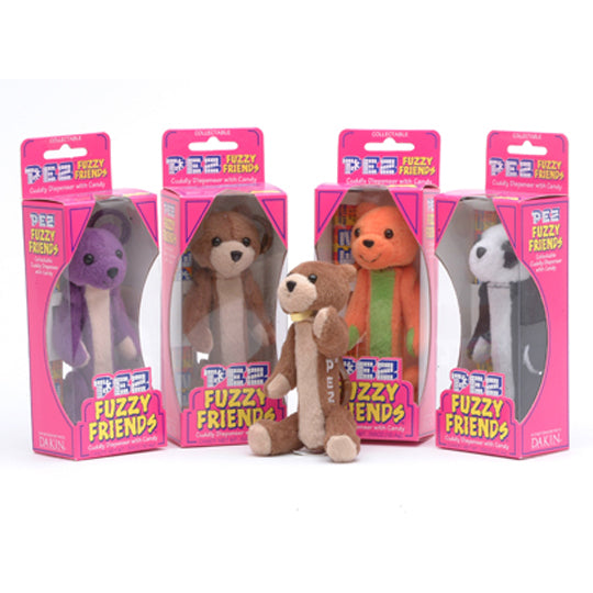 pez fuzzy friends teddy bear