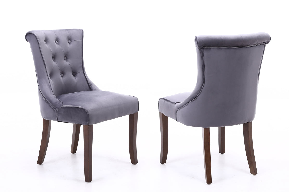 Kingston Grey Velvet Dining Chair – Furnitureclearance.ie