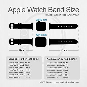 apple watch band size chart