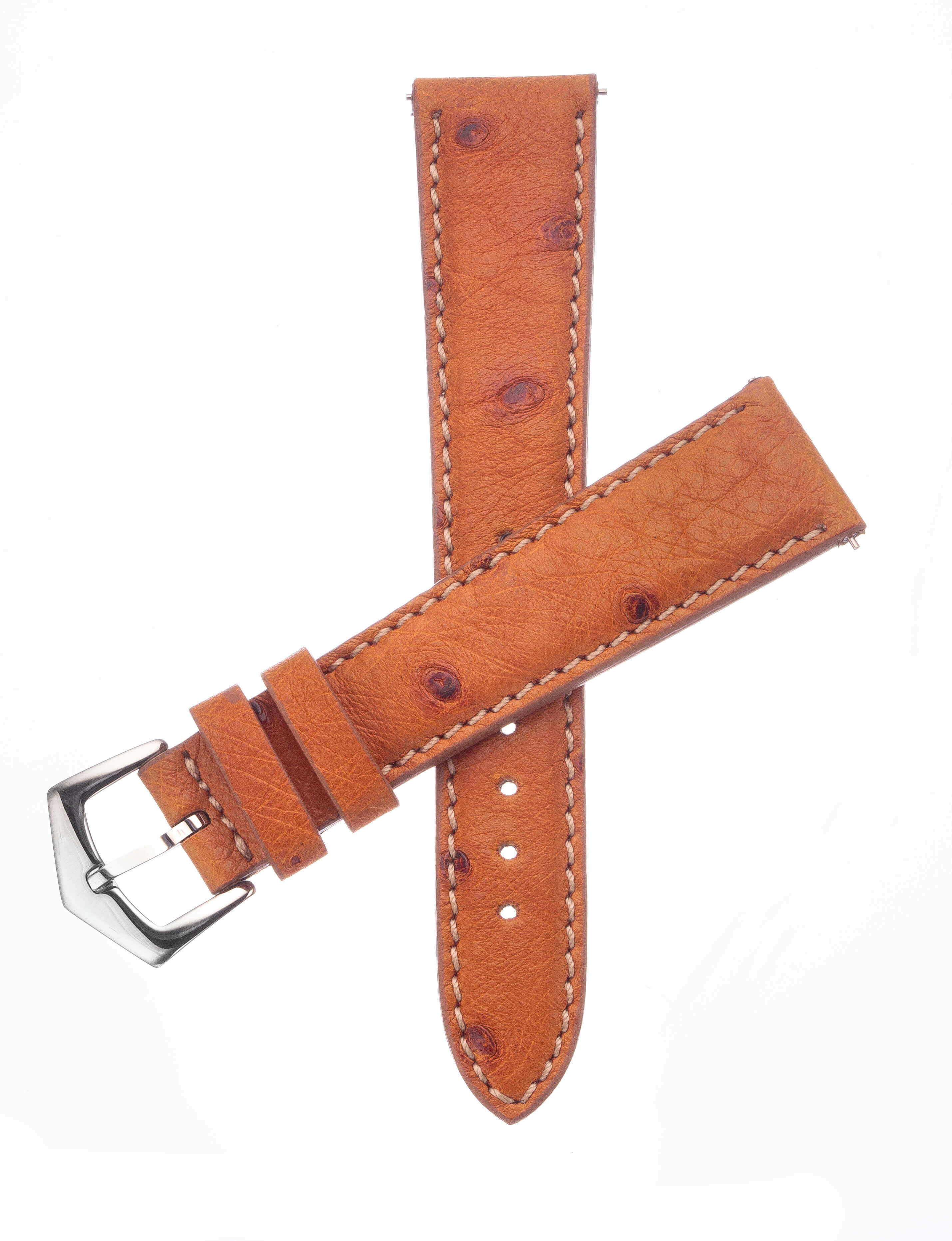 Pink Ostrich Leather NATO Watch Strap