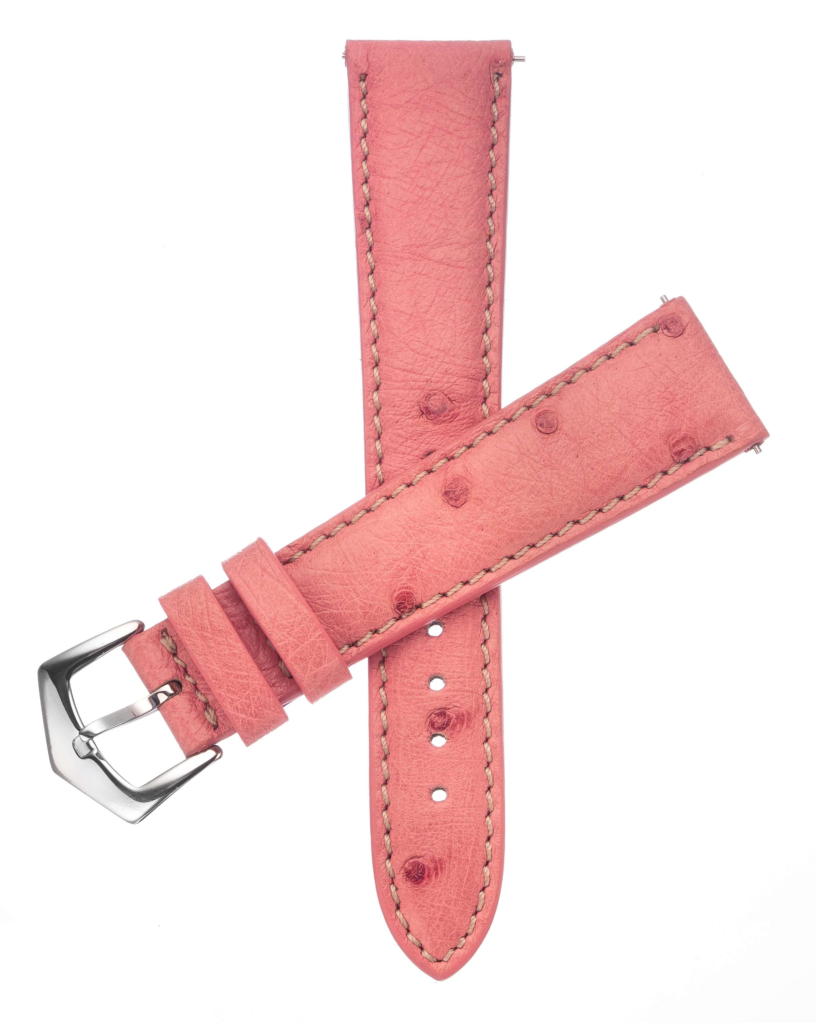 Apple Watch Leather Band ™ Pink Ostrich Leather Strap | Milano Straps