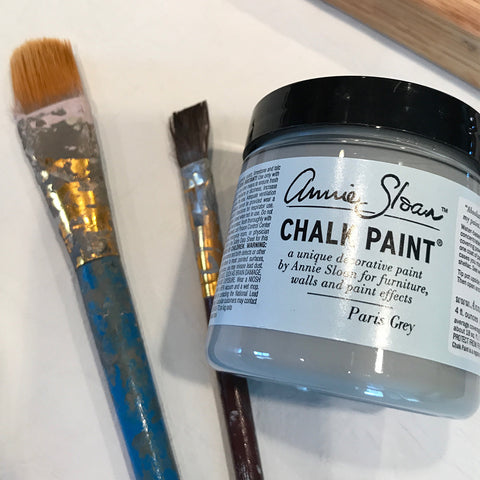 Annie Sloan Chalk Paint Paris Grey with Paintbrush