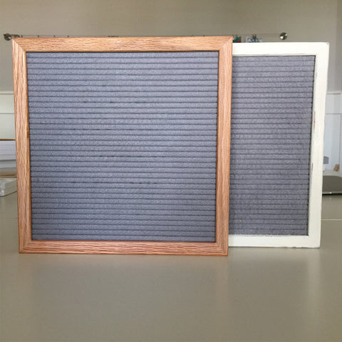 Gray Felt Letter Board with Old White