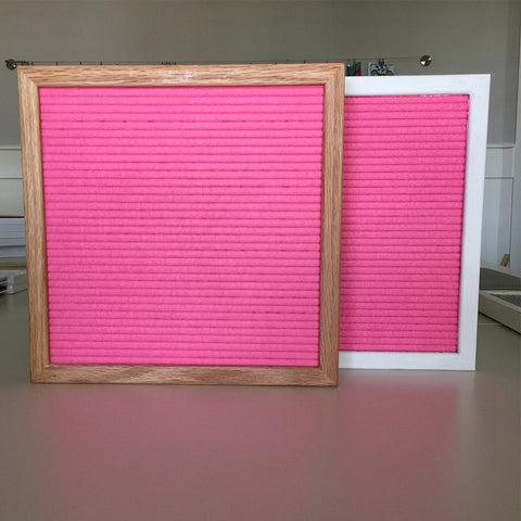 Hot Pink Felt Letter Board with Pure White