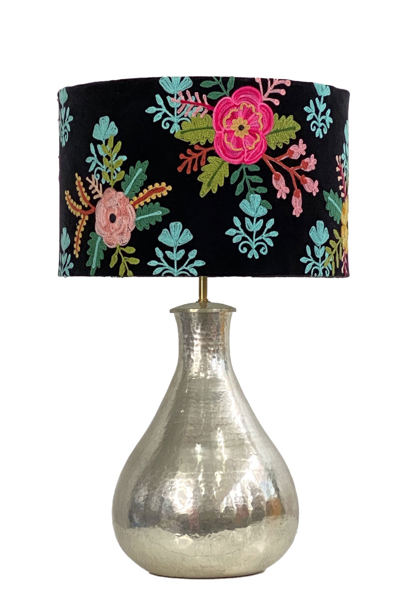 floral velvet lampshade