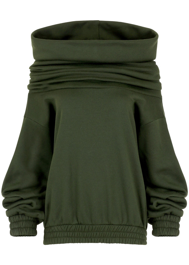 TAKEOFF TEDDY SWEATER // OLIVE