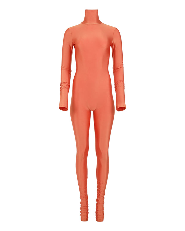 DANCE SPANDEX COZY CATSUIT // PEACH COPPER