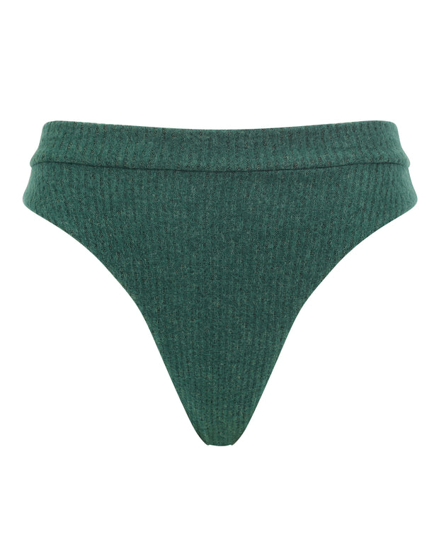 FUZZY RIB HIGH THONG // WARM HUNTER