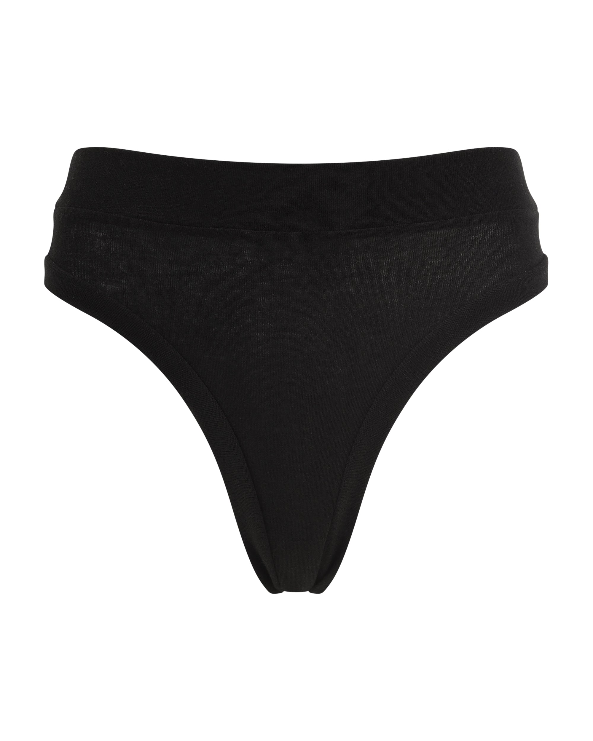 SUPERFINE JERSEY THONG // LICORICE | Laina Rauma