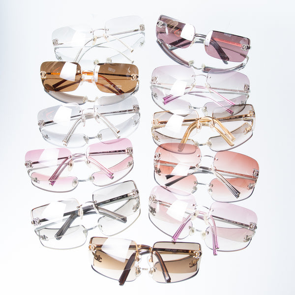 Chanel y2k Sunglasses with Swarovski Crystals