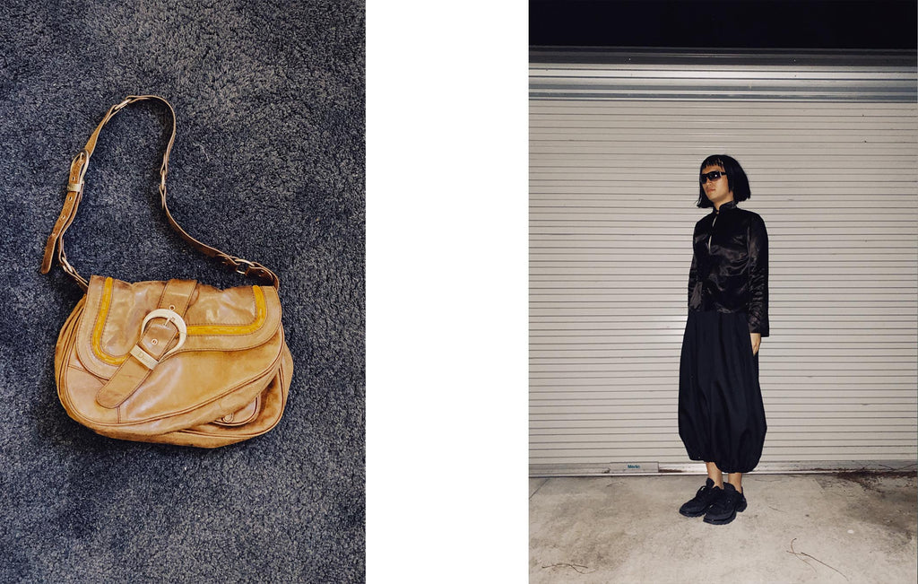 Dior Gaucho Bag and Yuzhen Wang dressed as Rei Kawakubo