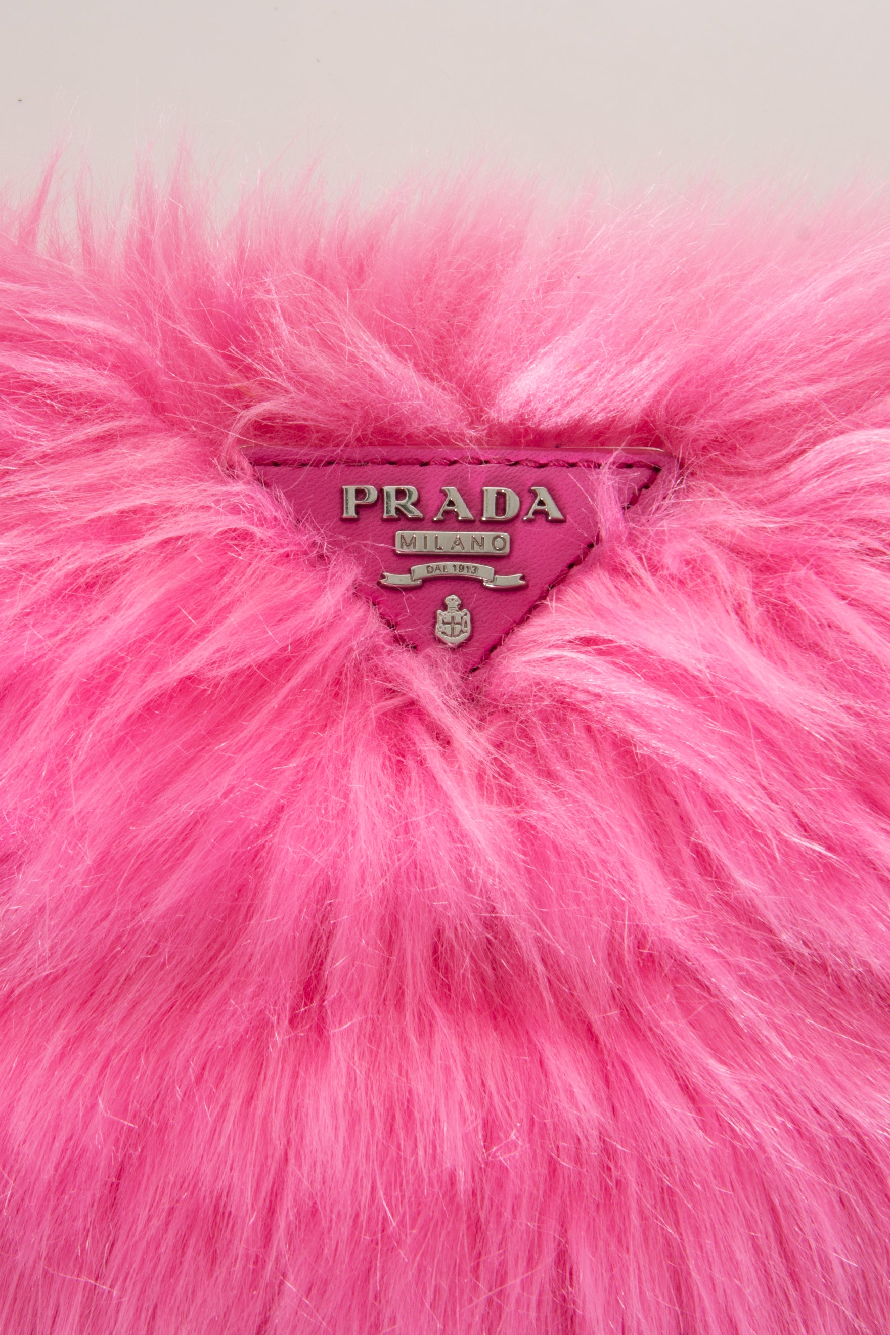 Vintage Prada Fur Clutch in Pink | Irvrsbl