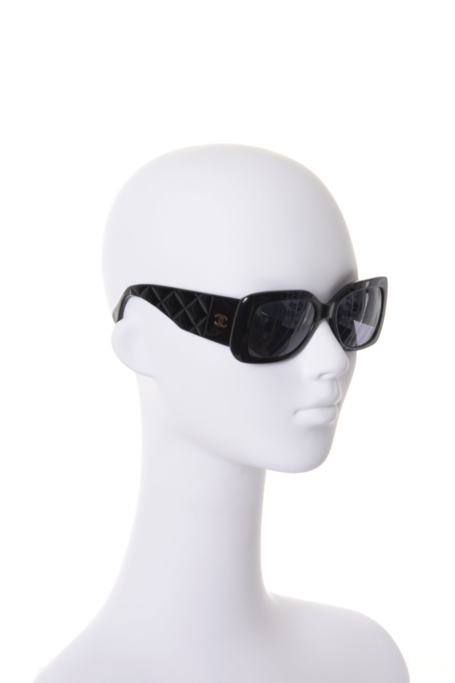 chanel quilted sunglasses 5019 black