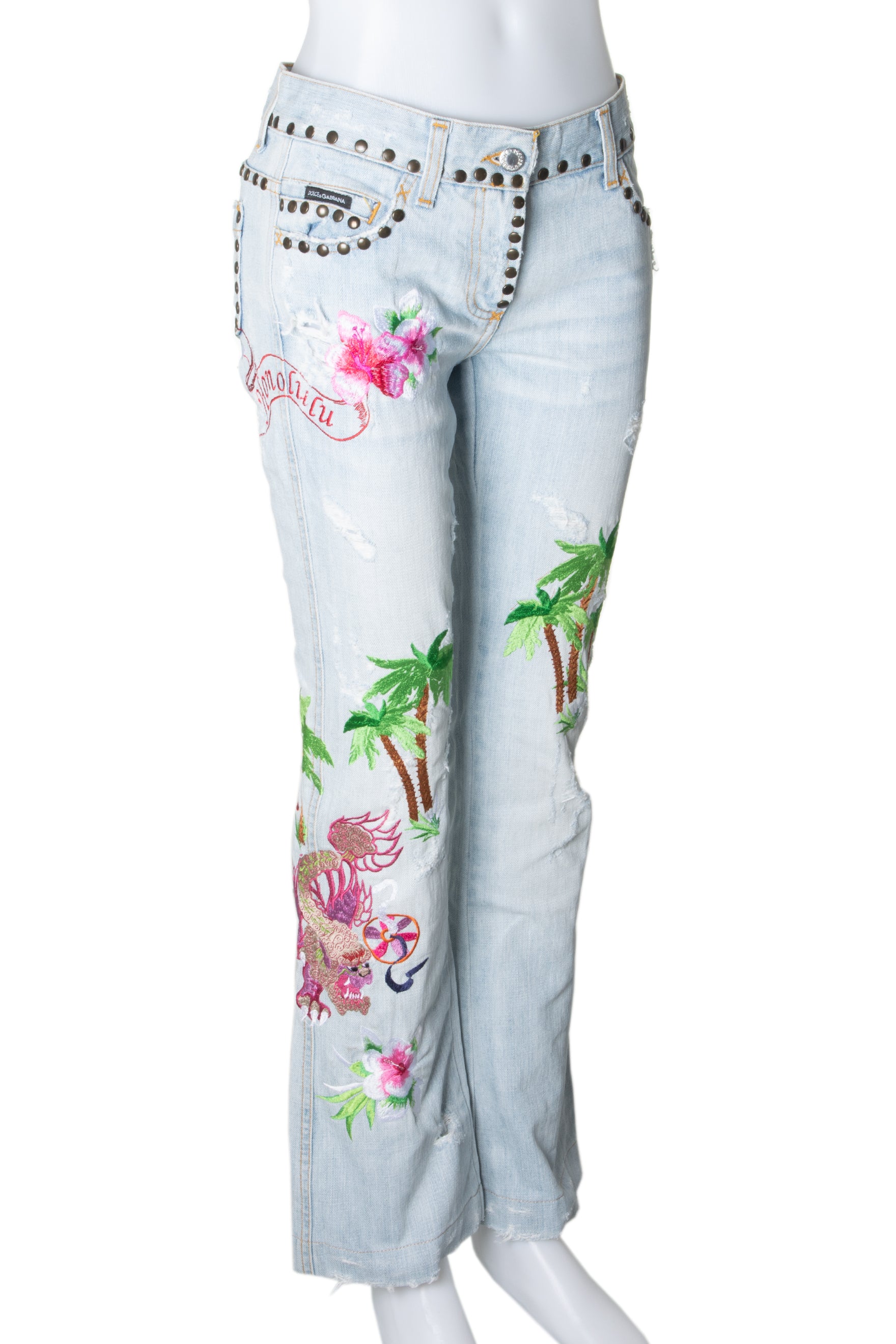 Vintage Dolce and Gabbana Embroidered Jeans | Irvrsbl