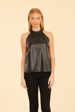 Faux Leather Halter Top - SF Siren
