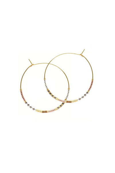 Champagne Bead Threader Earrings – SF Siren