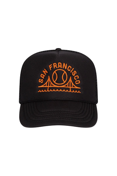 SF Baseball Trucker Hat Black - Culk