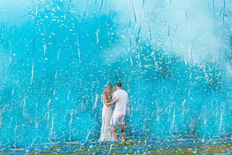 Best Gender reveal Cannon with confetti powder and streamers