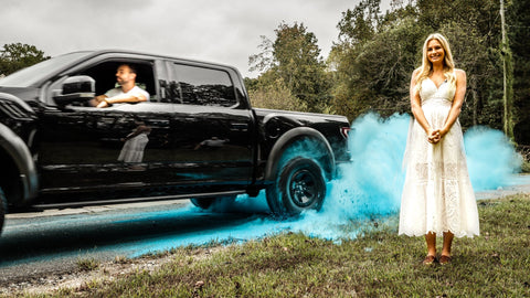 Gender Reveal - Massive BURNOUT AND DONUTS 