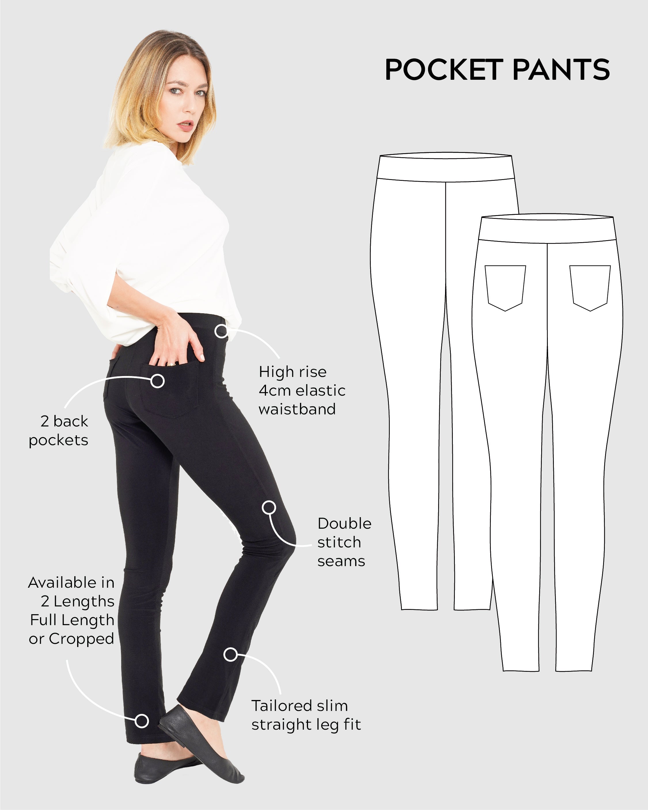 women pocket pants