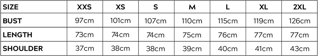 V-Neck Side Splits Top Measurements