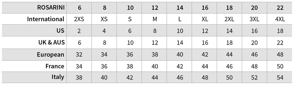 Pants Size For Women Chart