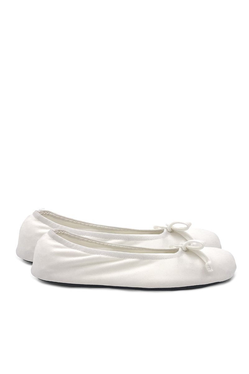 white ballerina slippers